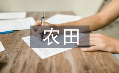 高规范农田扶植步骤
